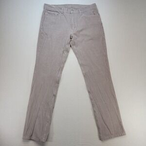 Levis 511 Pants Mens 36x34 Gray Corduroy Slim Straight Chino Slacks Trousers